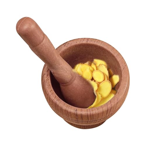 Walopola Mörser und Stößel,Mörser und Stößel-Set groß | Guacamole-Schalen Knoblauchzerkleinerer Handmühle | Rutschfeste Basis, Mahlschüssel, Brecher, Gewürzwerkzeuge, Lebensmittelmühle für von Walopola