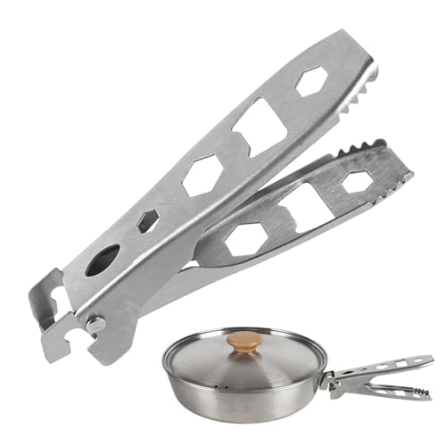 Walopola Topfheber Camping,Camping Topfgriff | Schüssel-Topf-Greifer - Multifunktionaler Topfgreifer Camping, Flaschenöffner, Anti-Hot-Griff-Clip zum Grillen, Flaschenöffnen von Walopola