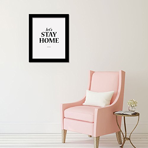 WALPLUS Let's Stay Home Kunstdruck auf Leinwand, Vinyl, mehrfarbig, 40 x 30 x 3 cm von WALPLUS