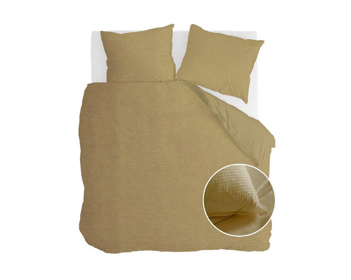 Bettwäsche Bettwäsche Basic & Tough Honig Senf - 240x220 cm, Walra, Honig Senf 100% Baumwolle Bettbezüge von Walra