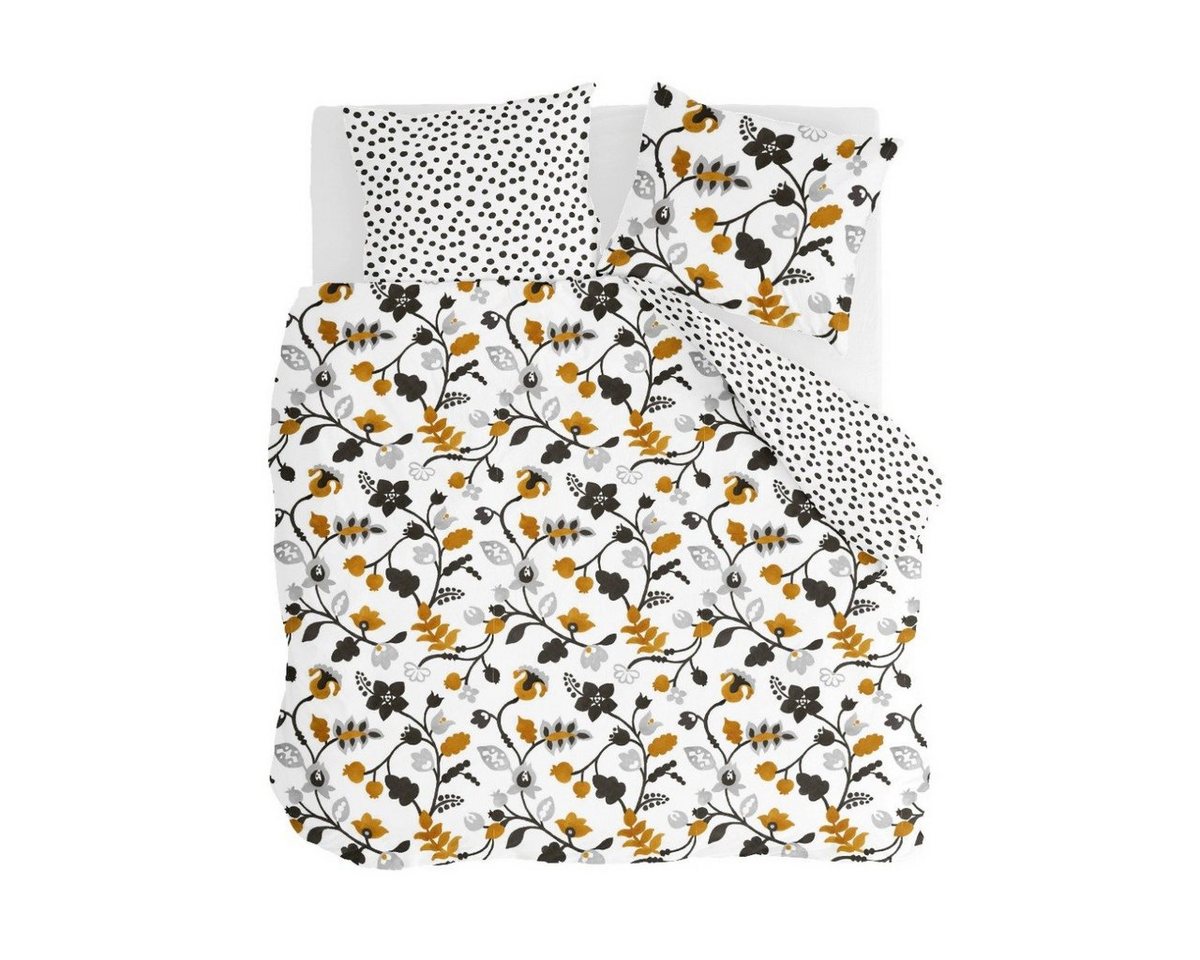Bettwäsche Bettwäsche Dots & Flowers Weiß - 200x220 cm, Walra, Weiß 100% Baumwolle (BCI) Bettbezüge von Walra