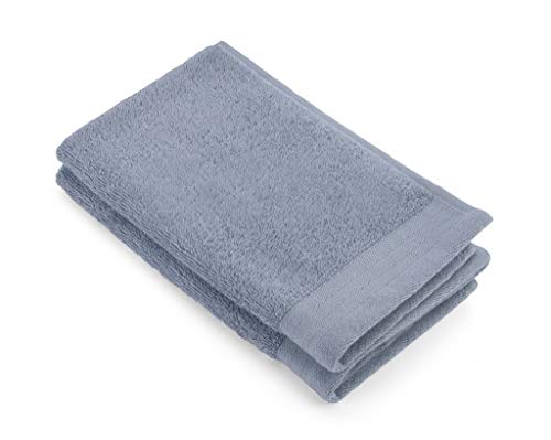 Walra Frottier Handtücher Soft Cotton blau, 2X Gästetuch 30x50 cm von Walra