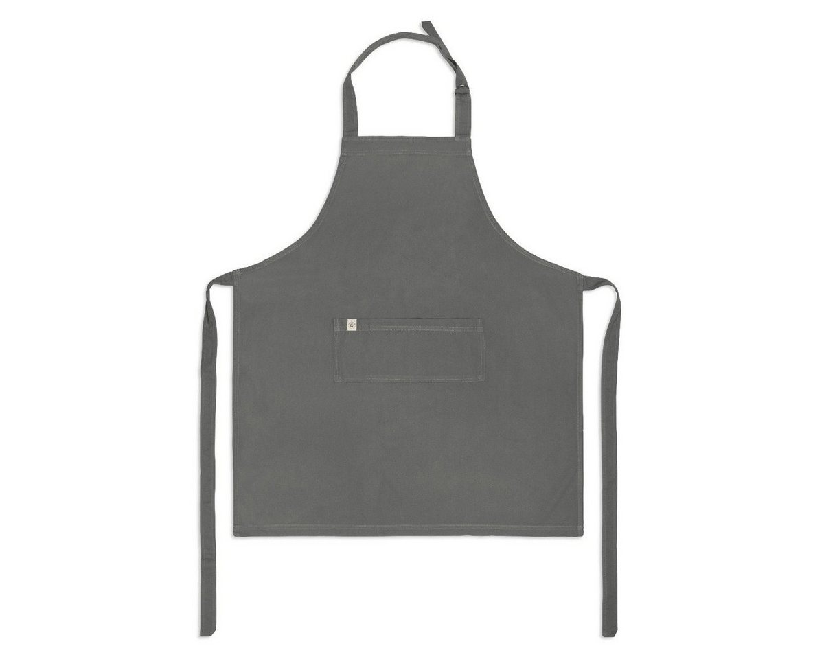 Walra Geschirrtuch Küchenschürze Cook with Happiness Off Black - 75x90 cm, aus 100% Baumwolle, Premium-Qualität - Vielfältig einsetzbares von Walra