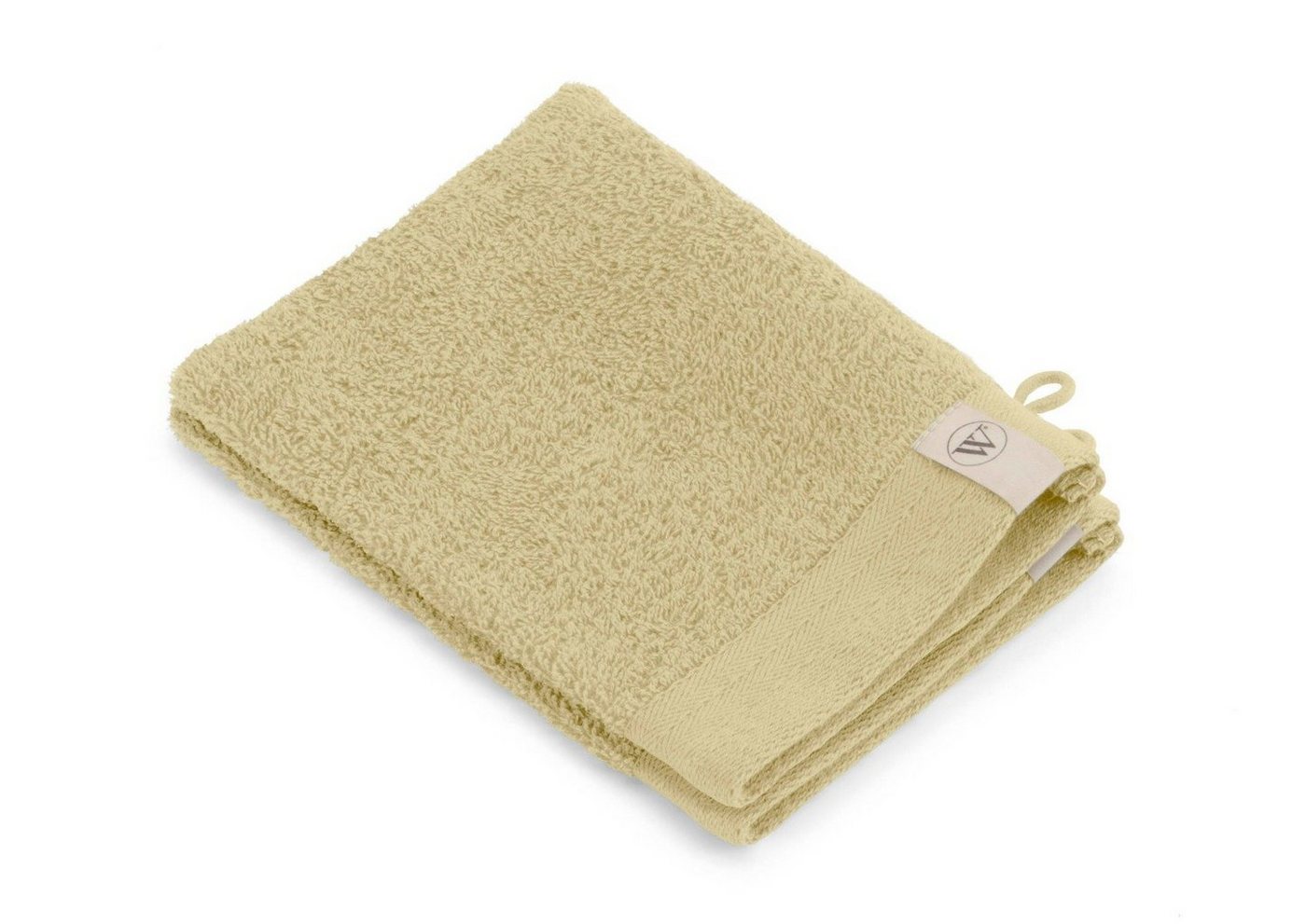 Walra Handtuch Waschhandschuh Soft Cotton Maisgelb - 2x 16x21 cm, Baumwolle (1-St) von Walra