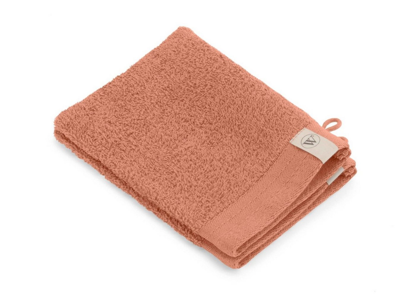 Walra Handtuch Waschhandschuh Soft Cotton Terrakotta - 2x 16x21 cm, Baumwolle (1-St) von Walra