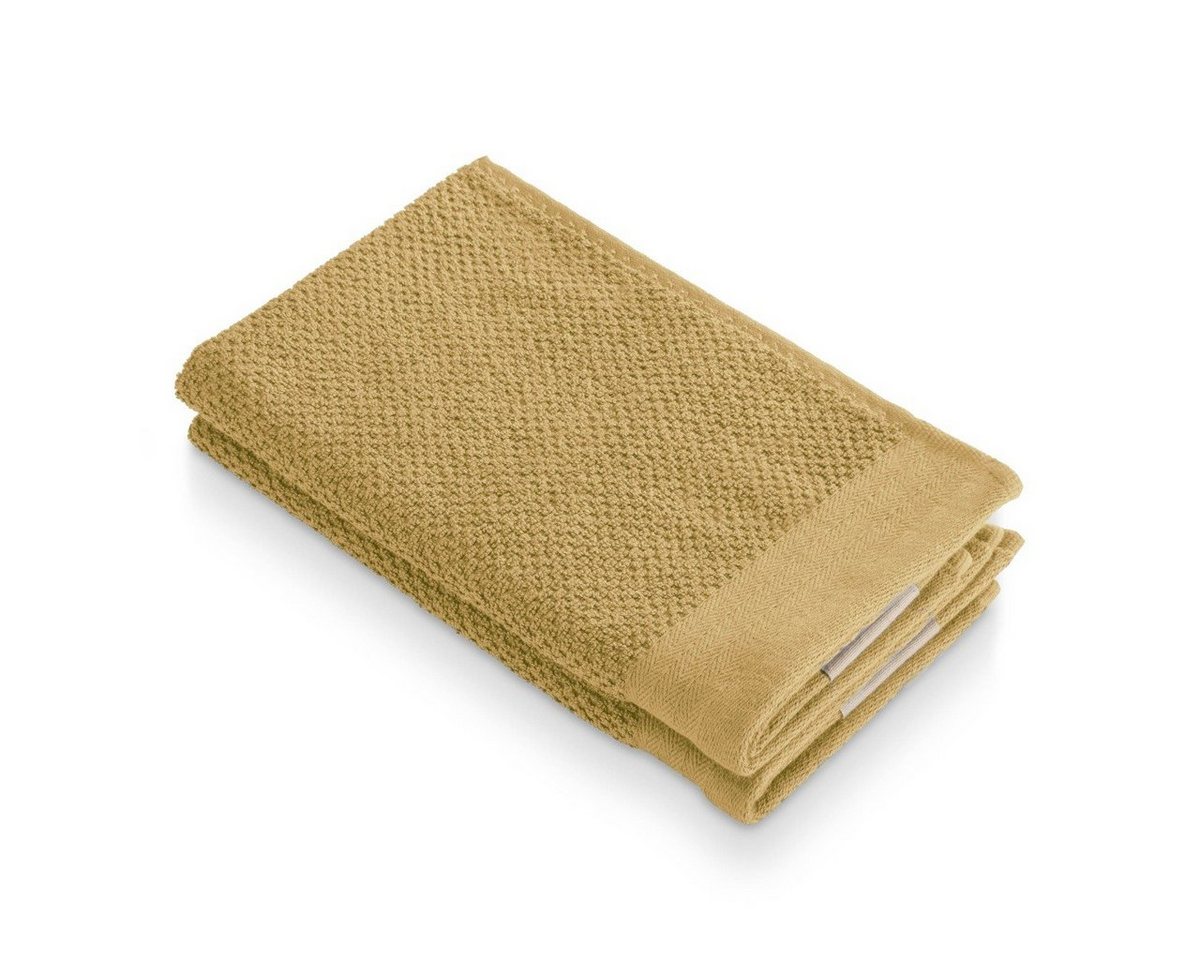 Walra Handtuch Gästetuch Soft Cotton Popcorn Gelb - 2x 30x50 cm, Baumwolle (1-St) von Walra