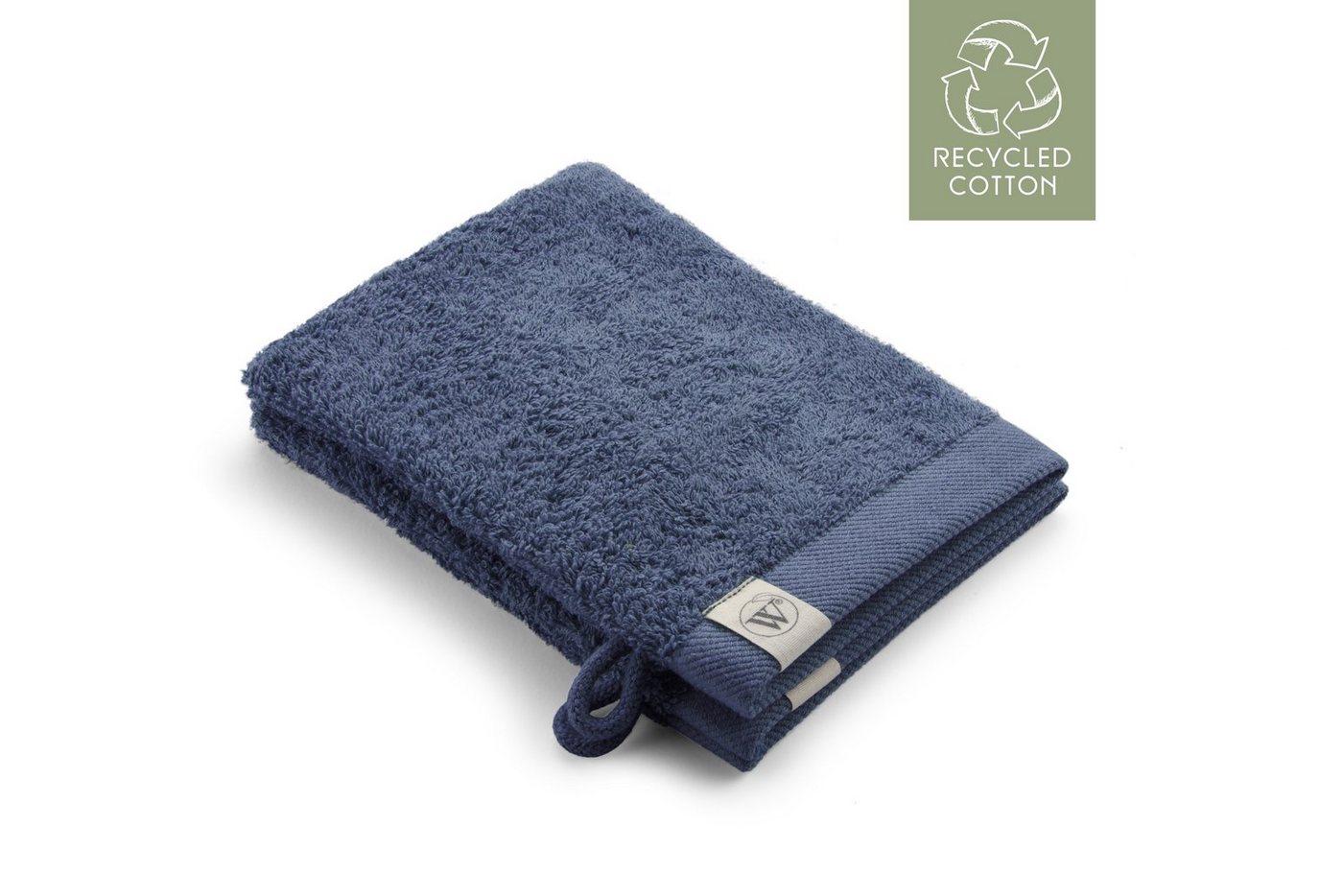 Walra Handtuch Waschhandschuh Remade Cotton Blau - 2x 16x21 cm, Baumwolle (1-St) von Walra