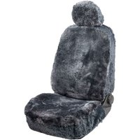 Walser - Autositzbezug Maya aus Lammfell, PKW-Schonbezug Einzelsitz, Lammfellbezug anthrazit von Walser