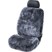 Walser - Autositzbezug Nineve aus Lammfell, PKW-Schonbezug Einzelsitz, zipp-it Lammfellbezug mit Reißverschluss anthrazit von Walser