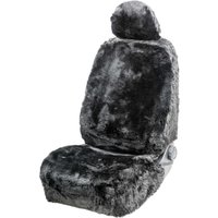 Walser - Autositzbezug Maya aus Lammfell, PKW-Schonbezug Einzelsitz, Lammfellbezug schwarz von Walser