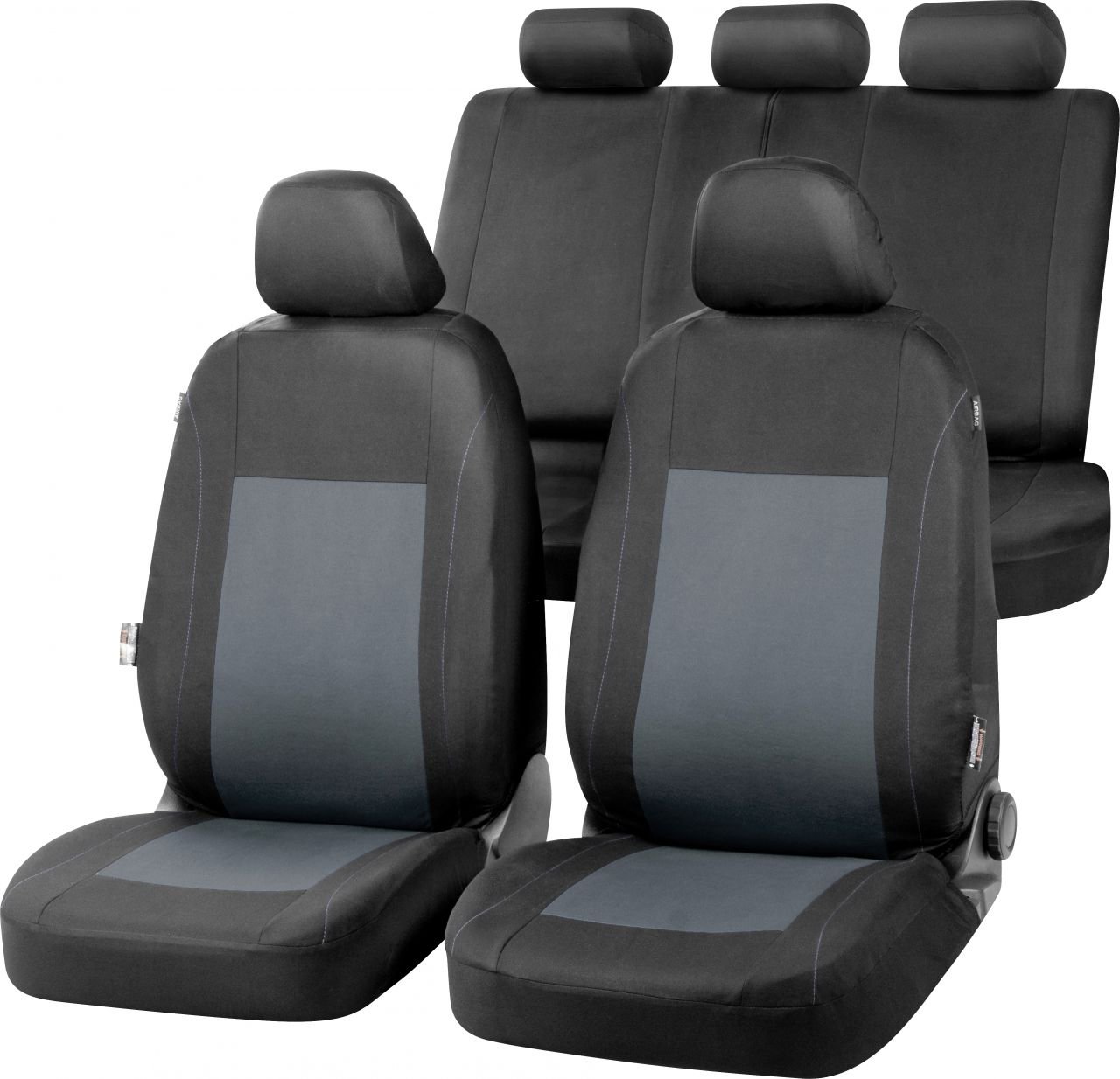 Walser Autositzbezug Sandray Komplett-Set grau-schwarz Walser Autositzbezug Sandray Komplett-Set grau-schwarz von Walser