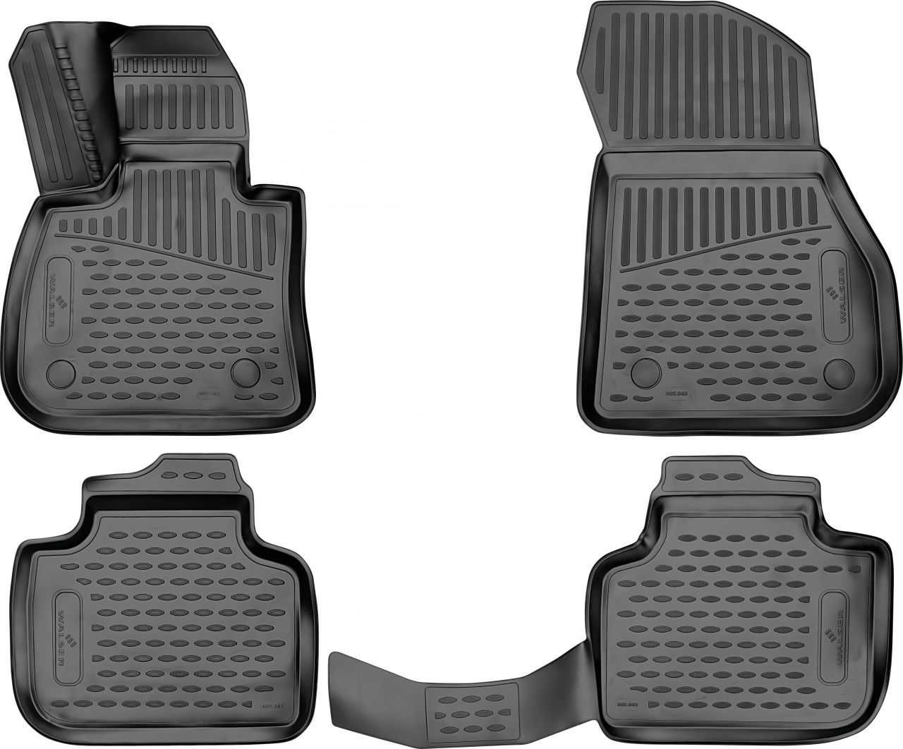 Walser Passform Fußmatten Gummi XTR Komplett-Set für BMW BMW X1 (F48) BJ 11/2014- von Walser