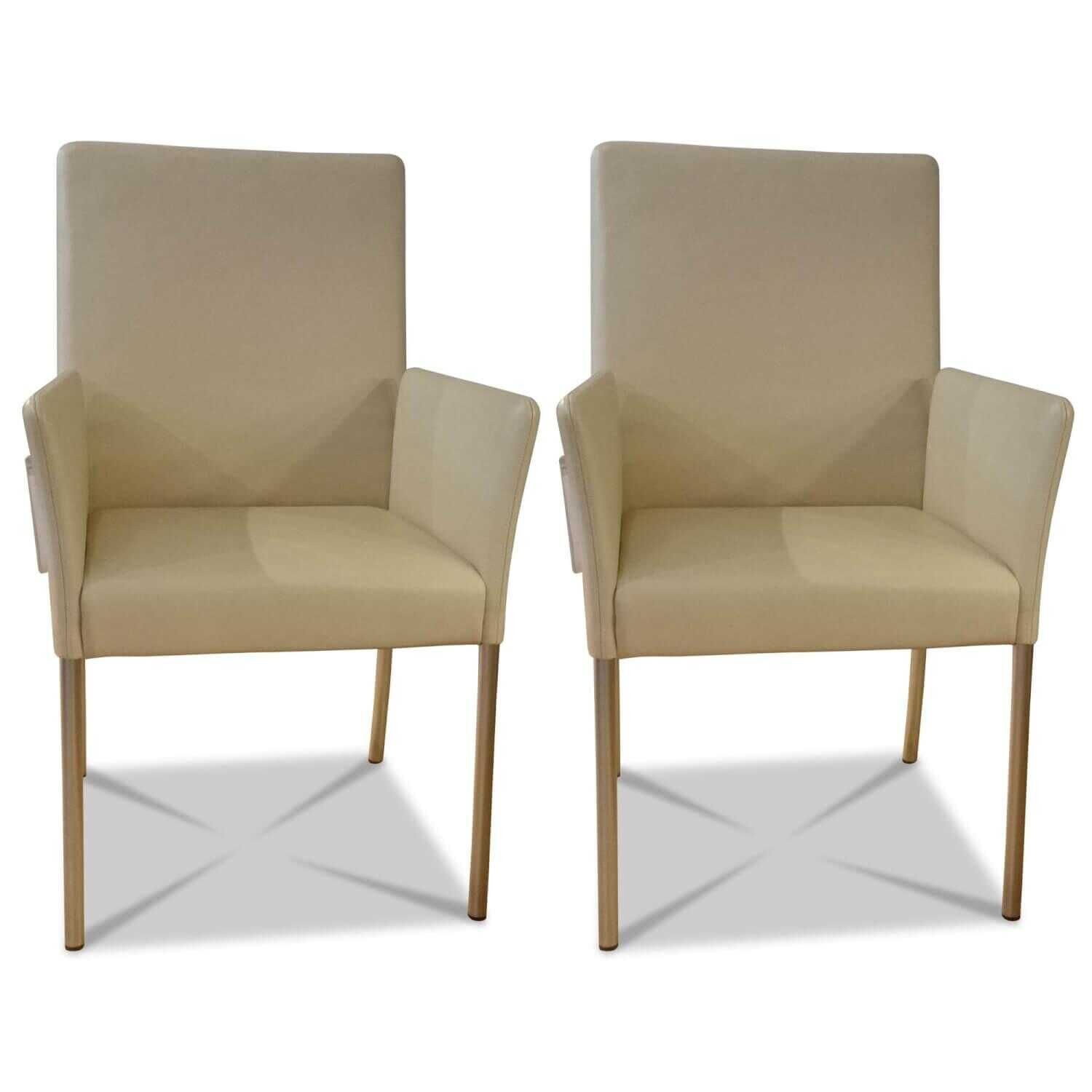 2er-Set Stuhl Jason 1512 Leder Select 1303 Creme von Walter Knoll