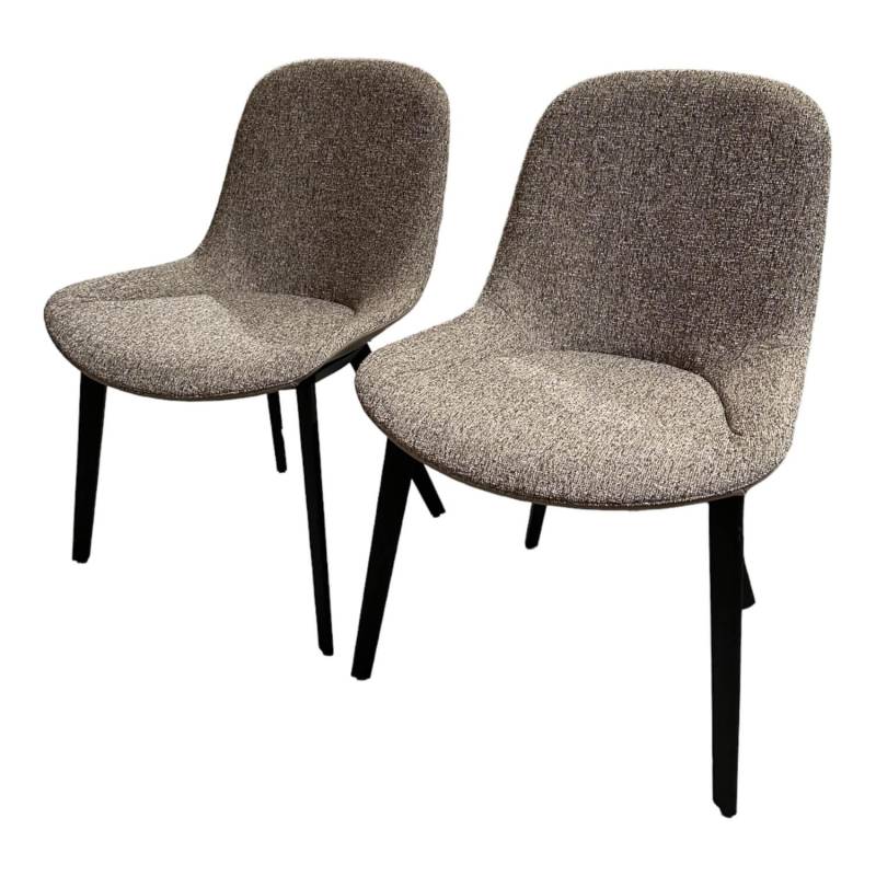 2er Set Stuhl Sheru 1430 C Stoff Talent 10787896 Grau Rücken Leder Rodeo Soft 14... von Walter Knoll
