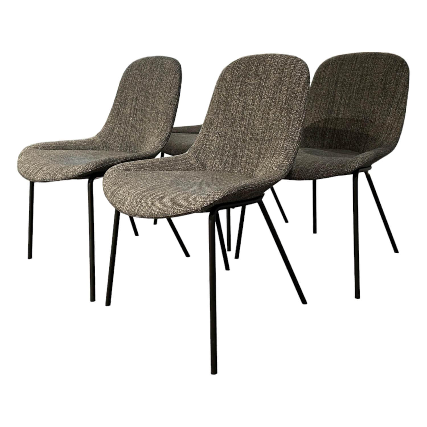 4er Set Stühle Sheru Stoff Togba Blue Bronze Grau Gestell Matt Schwarz Pulverbes... 4er Set Stühle Sheru Stoff Togba Blue Bronze Grau Gestell Matt Schwarz Pulverbes... von Walter Knoll