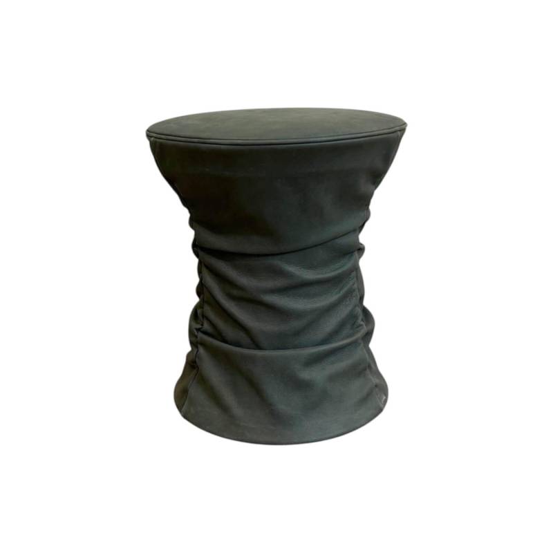 Hocker Bellows 222 H1 Leder Vintage Blue Tourmaline Blau Grau Gestell Holzkonstr... von Walter Knoll