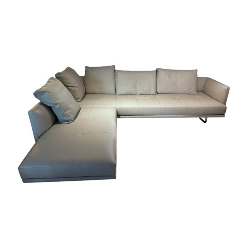 Prime Time Leder Rodeo Soft 1416 Quartz Creme Grau Kufen Aluminium Chrom von Walter Knoll