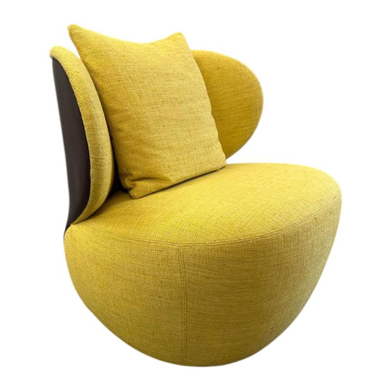 Sessel Bao 207 10 C Sitz Stoff Lucia 7694 Corn Gelb Rücken Leder Saddle Coffee S... von Walter Knoll