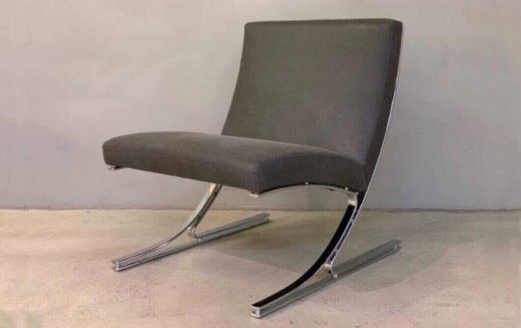 Sessel Berlin Chair OT 140-10 Leder Vintage PG 65 Cigarr 1410 von Walter Knoll