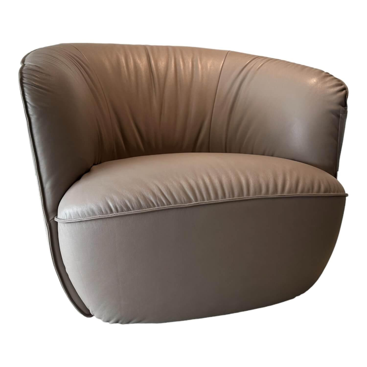 Sessel Ishino 195 10 Leder Elen 1406 Taupe Beige Drehteller Schwarz Matt Mit Kun... Sessel Ishino 195 10 Leder Elen 1406 Taupe Beige Drehteller Schwarz Matt Mit Kun... von Walter Knoll