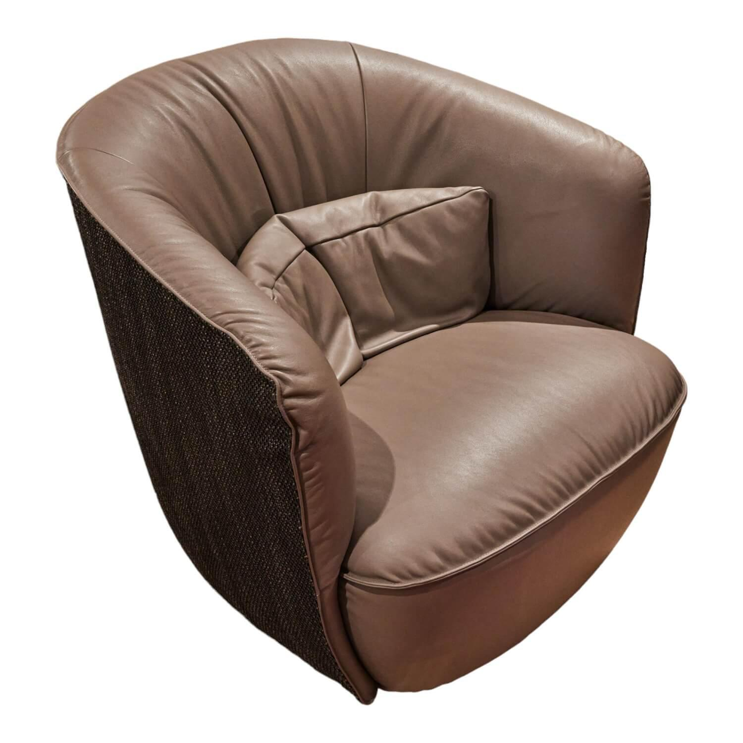 Sessel Ishino Stoff Elen 1406 Taupe Graubraun Außen Bogar 7830 Nightshade Schwar... von Walter Knoll