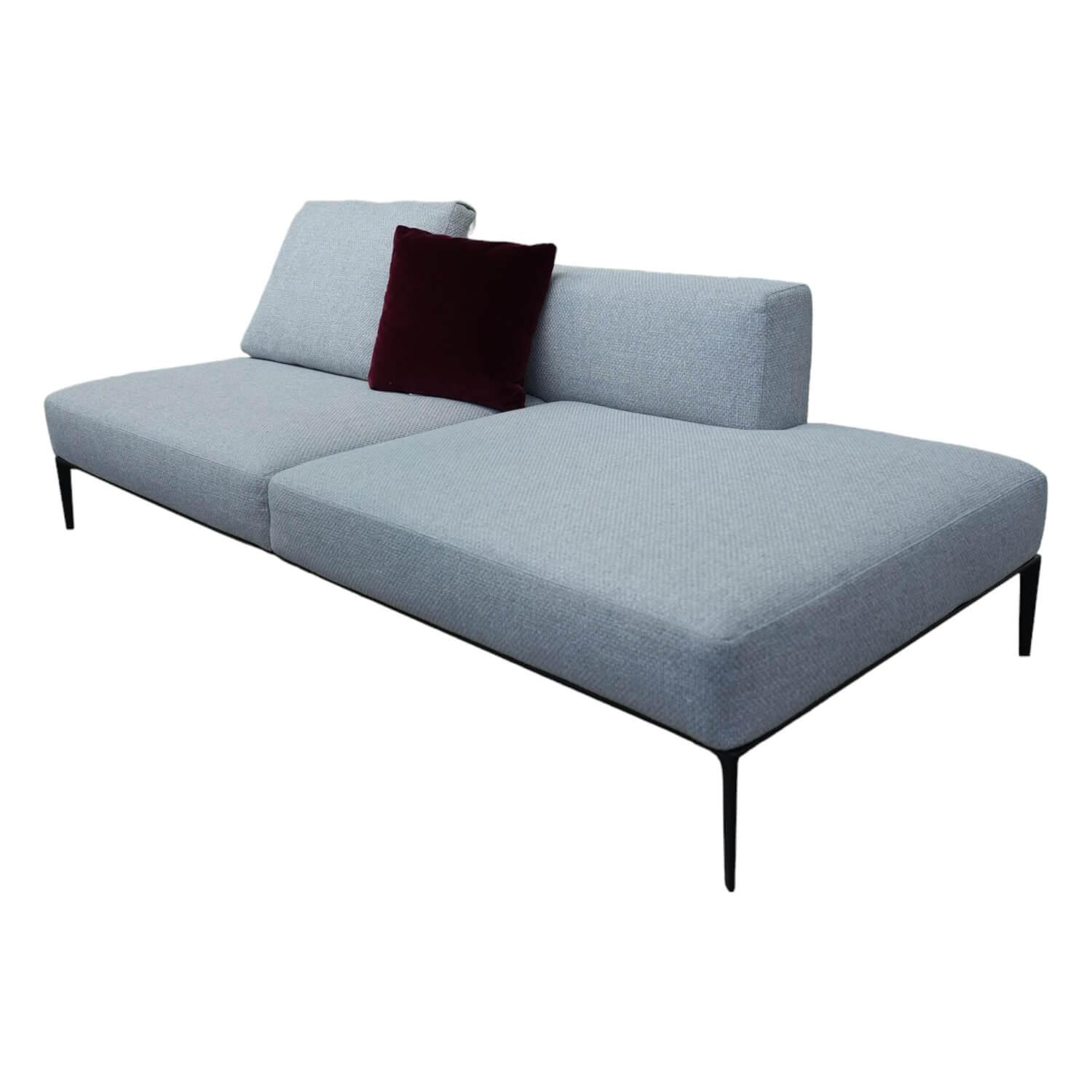 Sofa Jaan Living 783 Bezug Stoff Carré 7823 Moonlight Grau Gestell Aluminium Mat... von Walter Knoll