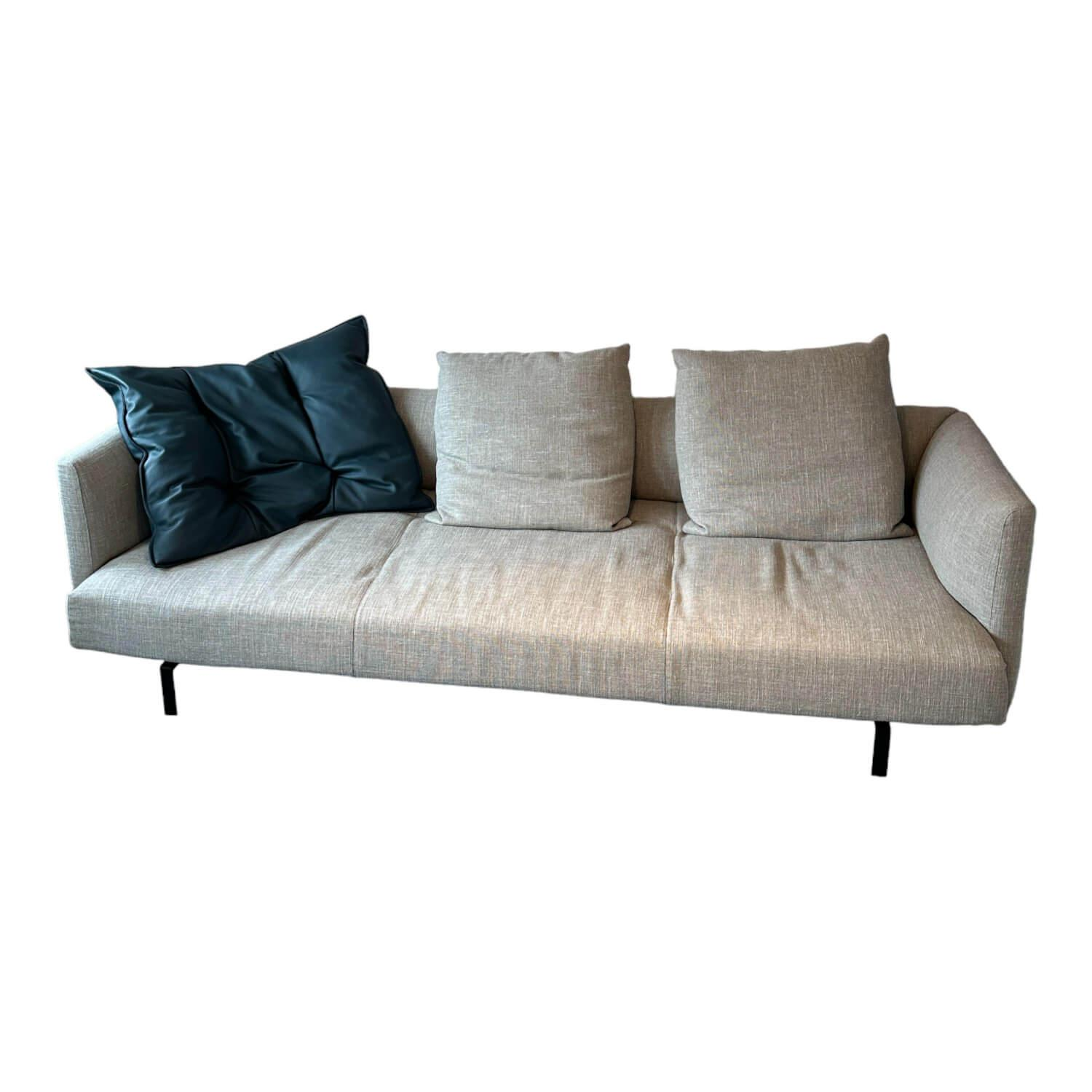 Sofa Muud Bezug Stoff Glint 7761 Shadow Grau Kufen Matt Pulverbeschichtet Bronze... von Walter Knoll