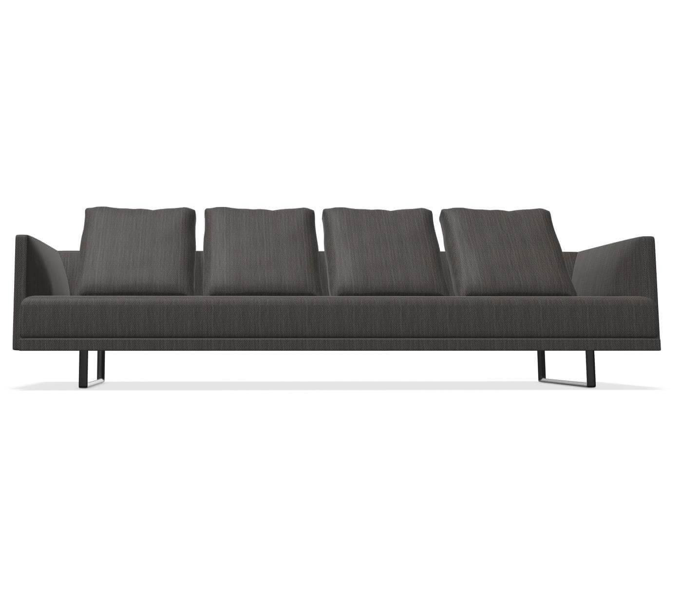 Sofa Prime Time 490-30 Stoff Bogar Farbe Nightshade Kufen Aluminium Matt Pulverb... von Walter Knoll