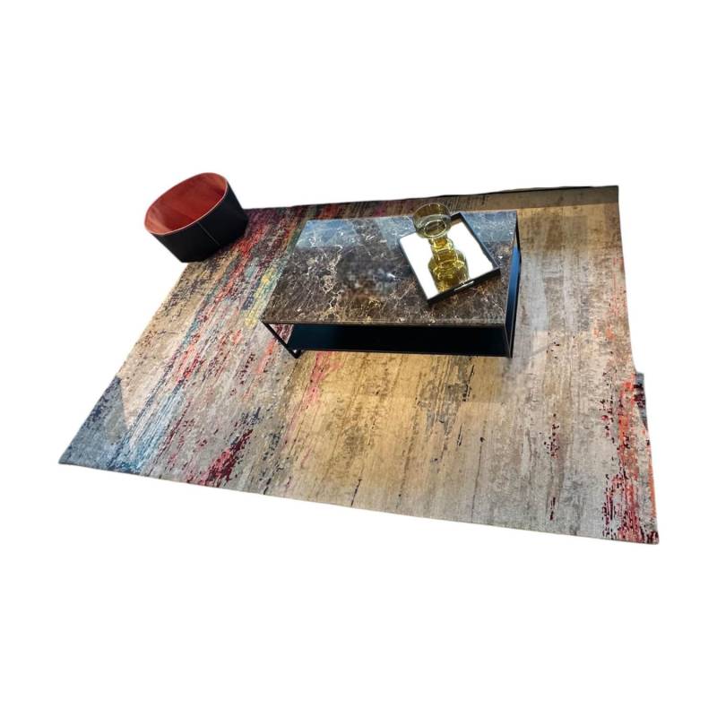 Teppich 200x300 Legends Of Carpets Chimbuka Wolle Seide Brennnessel Grau Blau Ro... von Walter Knoll