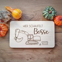 Frühstücksbrettchen Bagger | Baufahrzeuge Personalisiert Mit Namen Geschenk Erster Geburtstag|Feuerwehr, Flugzeug, Eisenbahn Und Weitere Frühstücksbrettchen Bagger | Baufahrzeuge Personalisiert Mit Namen Geschenk Erster Geburtstag|Feuerwehr, Flugzeug, Eisenbahn Und Weitere von WaltersARTikel