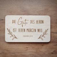 Frühstücksbrettchen Bibelvers | Christliche Geschenkidee Individuelles Holzbrett Mit Wunschvers Personalisierbar von WaltersARTikel