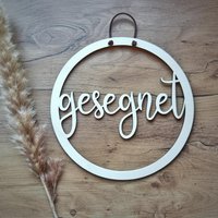 Holzring | Gesegnet Christliche Wanddeko von WaltersARTikel