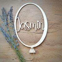 Namensschild - Personalisierter Luftballon Aus Holz Für Das Kinderzimmer | Türschild Namensschild - Personalisierter Luftballon Aus Holz Für Das Kinderzimmer | Türschild von WaltersARTikel