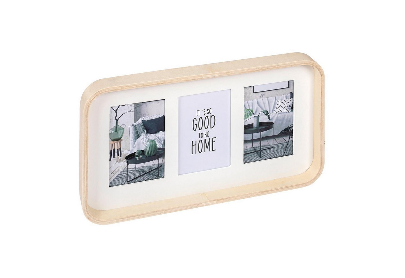 Walther Design Bilder-Collage Mehrfachbilderrahmen PORTRIL, Beige, B 40,5 cm, (1 St), aus MDF mit Holzpassepartout und Glasfront von Walther Design