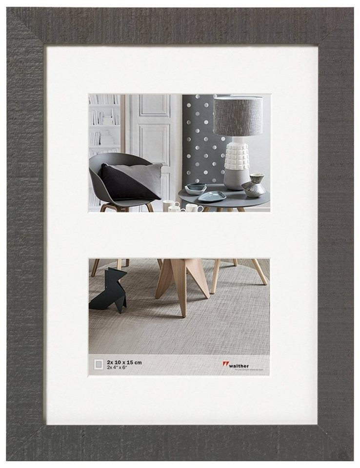 Walther Design Bilderrahmen HOME, Holz, Grau, 10 x 15 cm, (1 St) von Walther Design