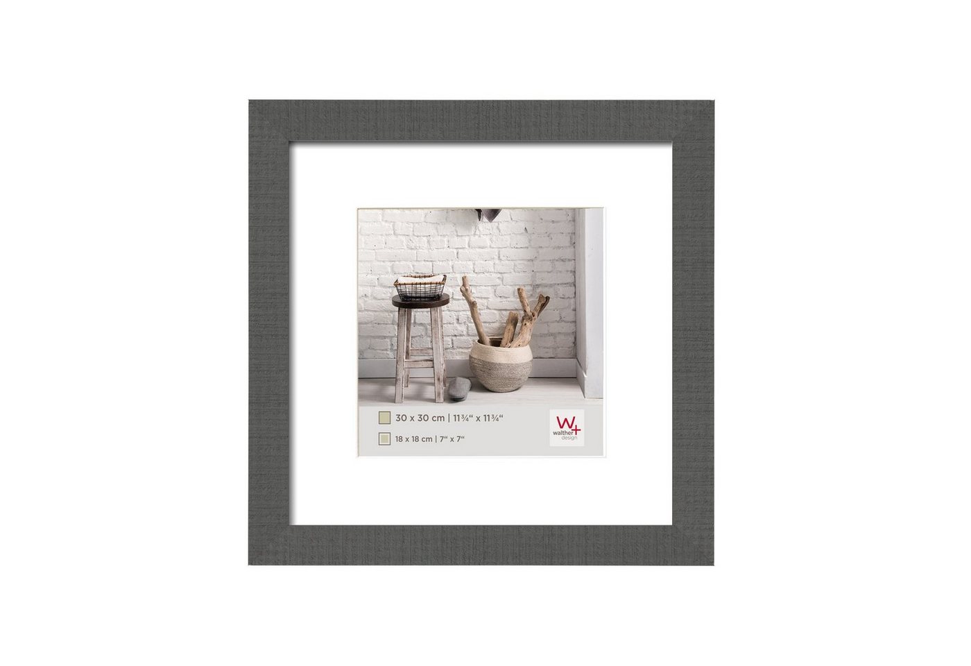 Walther Design Bilderrahmen Holzrahmen Home - quadratische Formate (20x20, 30x30 und 40x40 cm) von Walther Design