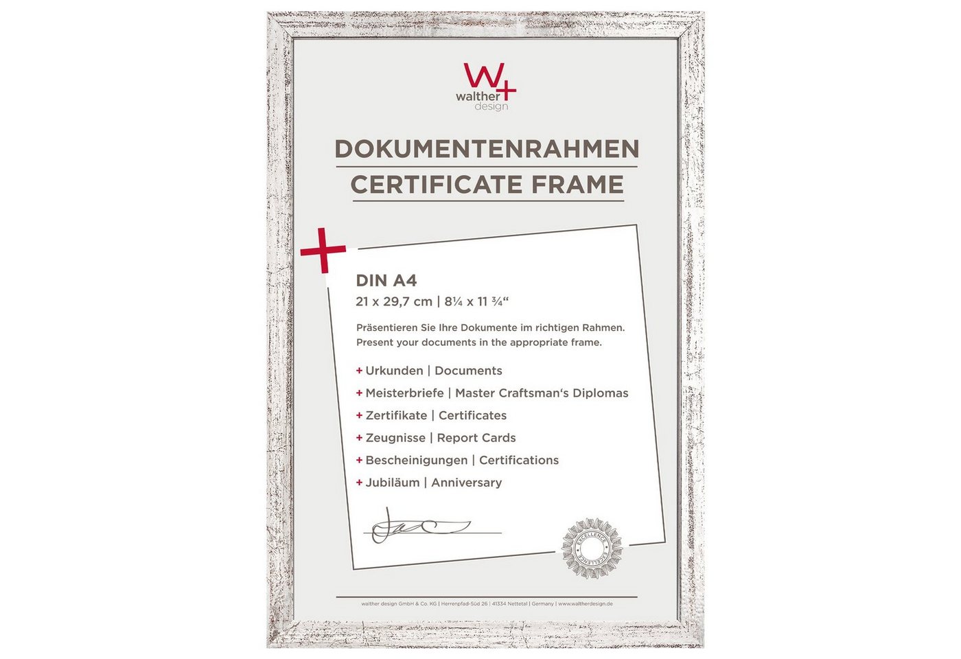 Walther Design Bilderrahmen Holzrahmen Peppers DIN A 4 Format von Walther Design