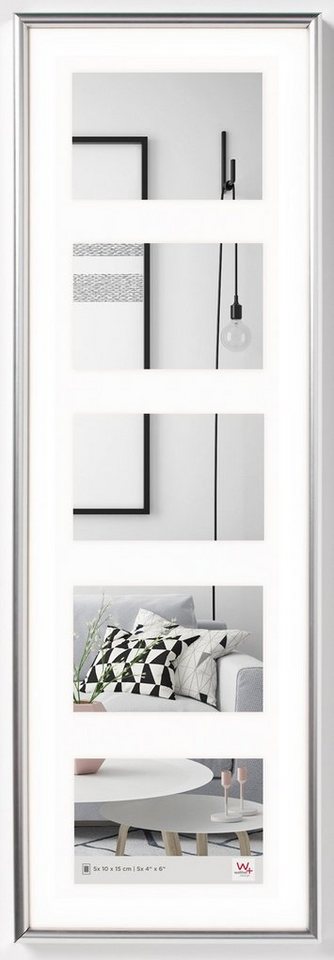 Walther Design Galerierahmen Kunststoff-Galerierahmen GALERIA für 5 Fotos im Format 10x15 cm von Walther Design