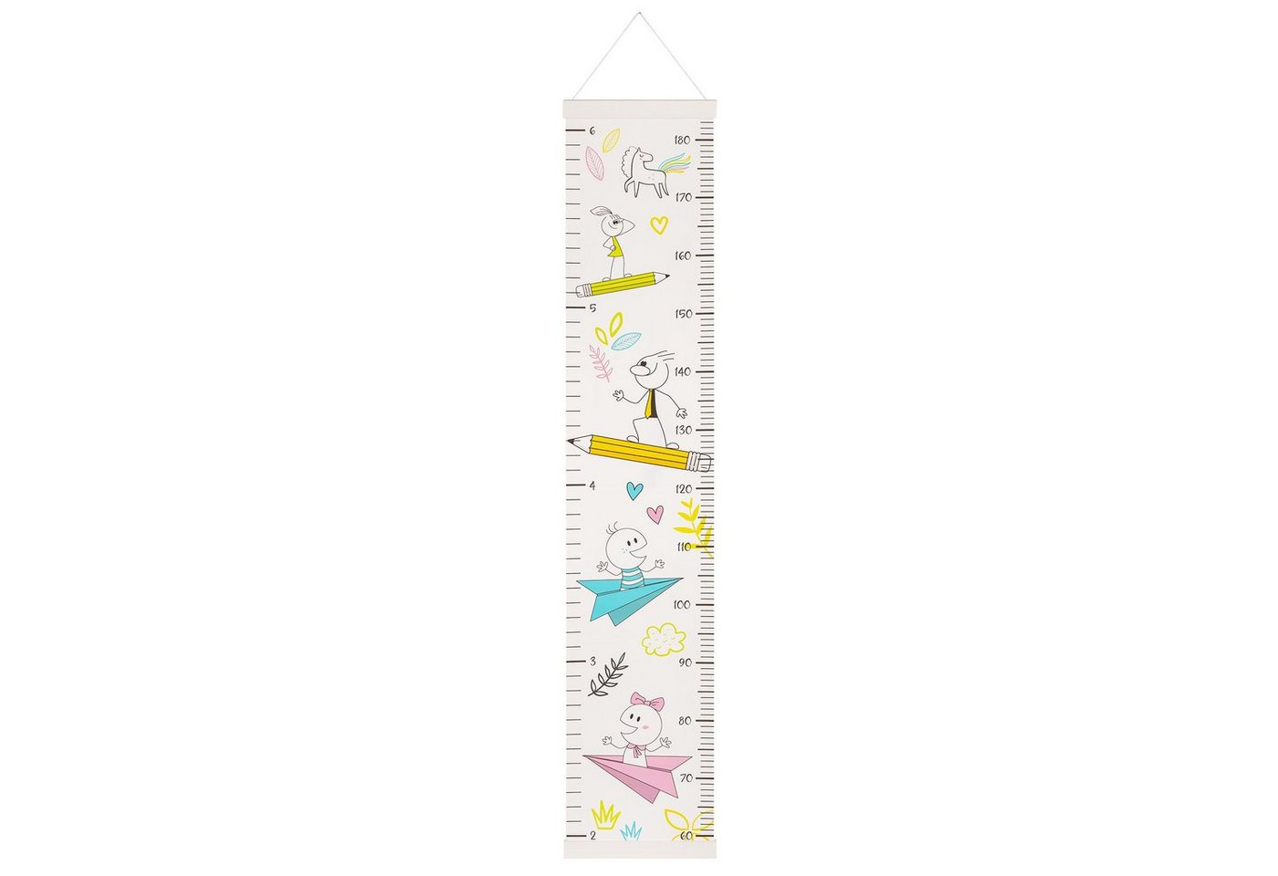 Walther Design Messlatte Kinder-Messlatte "Growing Explorer", Skala von 60-180 cm von Walther Design
