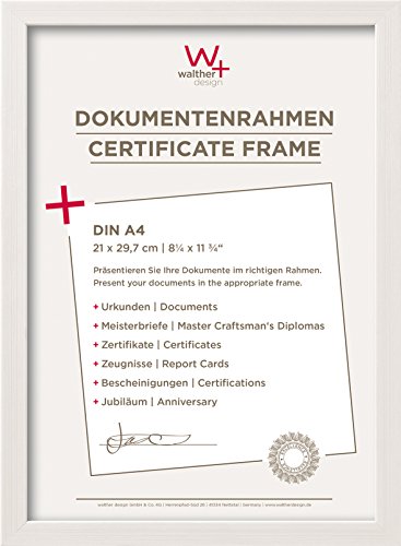 walther design Bilderrahmen weiss 21 x 29,7 cm (DIN A4) Construction Designrahmen JK130W von walther design