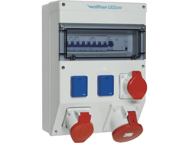 Walther Werke, Steckdose, WAL 6824403 Steckdosenkombination RAL7035 1 CEE-Anbaudose 5x63A Typ 560 Walther Werke, Steckdose, WAL 6824403 Steckdosenkombination RAL7035 1 CEE-Anbaudose 5x63A Typ 560 von Walther-Werke