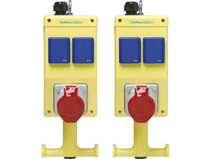Walther Werke, Steckdose, WAL 6H00203 Kunstst.Hängekombi 16A 2CEE Abg. 4Schuko Anschl.bis 6qmm 5P Walther Werke, Steckdose, WAL 6H00203 Kunstst.Hängekombi 16A 2CEE Abg. 4Schuko Anschl.bis 6qmm 5P von Walther-Werke