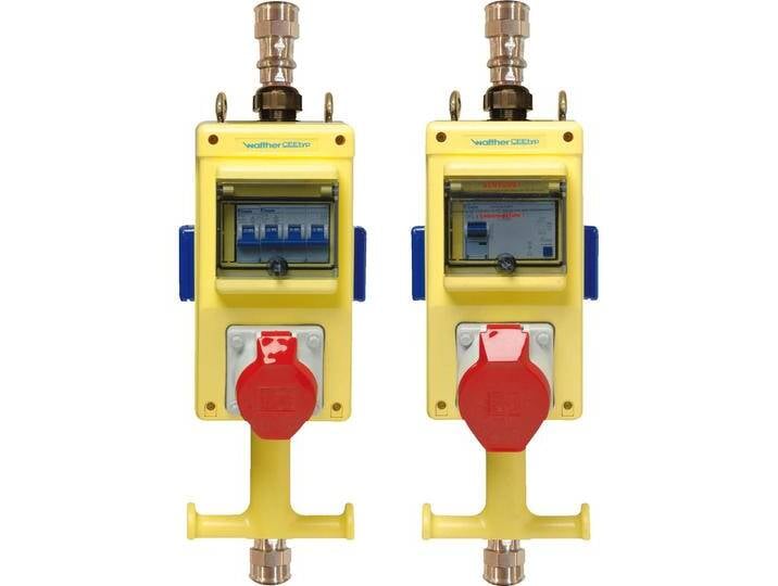 Walther Werke, Zubehör Schalterprogramm, Hängesteckdosenkombination von Walther-Werke