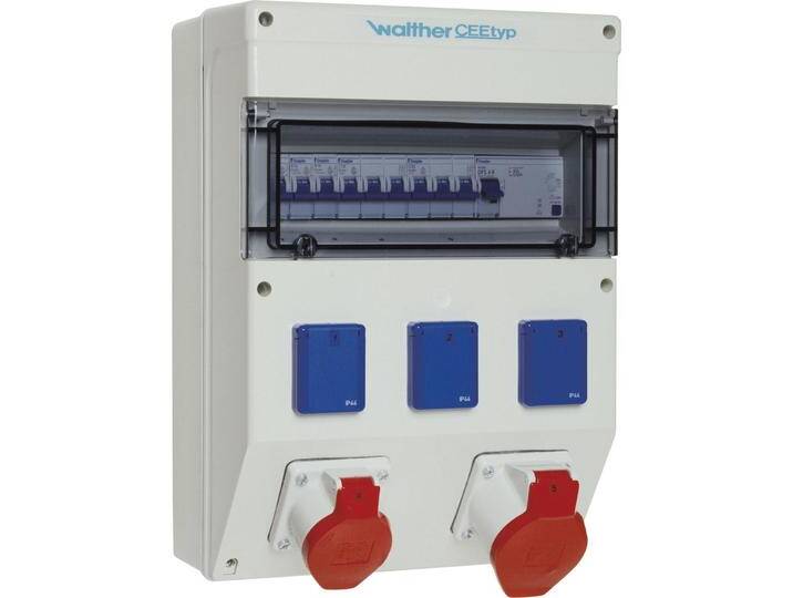 Walther Werke, Zubehör Schalterprogramm, WAL 6823004A Kunststoff Steckdosenkombination Farbton Ã¤hnlich RAL7035 von Walther-Werke