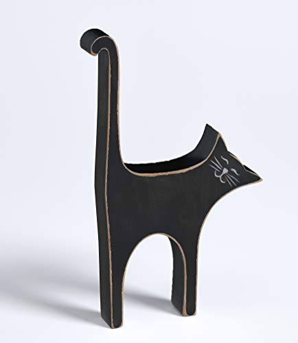 walther design Dekofigur schwarz aus Holz, Katze CA199B von walther design