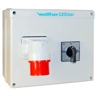 WALTHER 68829AI Netzumschaltgehäuse 63A Kst gr IP44 CEE-16A von Walther