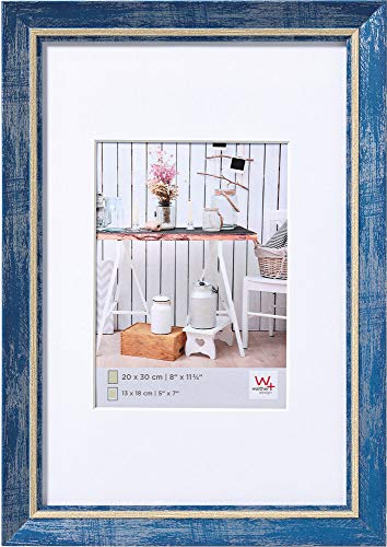 walther design Bilderrahmen blau 13 x 18 cm mit Passepartout, Chalet Designrahmen EL318L walther design Bilderrahmen blau 13 x 18 cm mit Passepartout, Chalet Designrahmen EL318L von walther design