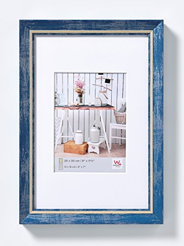 walther design Bilderrahmen blau 15 x 20 cm mit Passepartout, Chalet Designrahmen EL520L walther design Bilderrahmen blau 15 x 20 cm mit Passepartout, Chalet Designrahmen EL520L von walther design