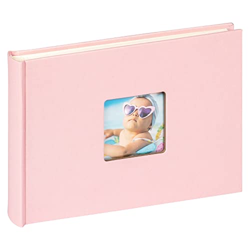 walther design Fotoalbum rosa 22 x 16 cm mit Cover-Ausstanzung, Fun FA-207-BR von walther design