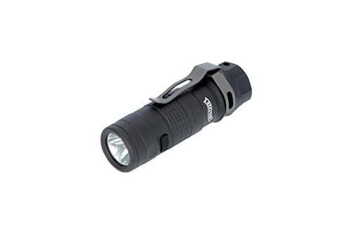 Walther EFC1 Everyday Flashlight C1 Taschenlampe, 400 Lumen, 4 Leuchtstufen plus Stroboskop und Beacon, Wasserdicht IPX8, inkl. Batterie CR123, Holster, Handschlaufe und Ersatzdichtung von Walther